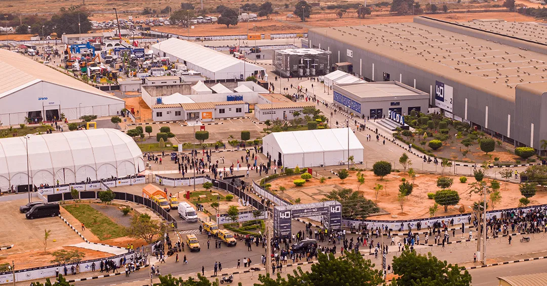 Vista aérea do recinto da FILDA 2025